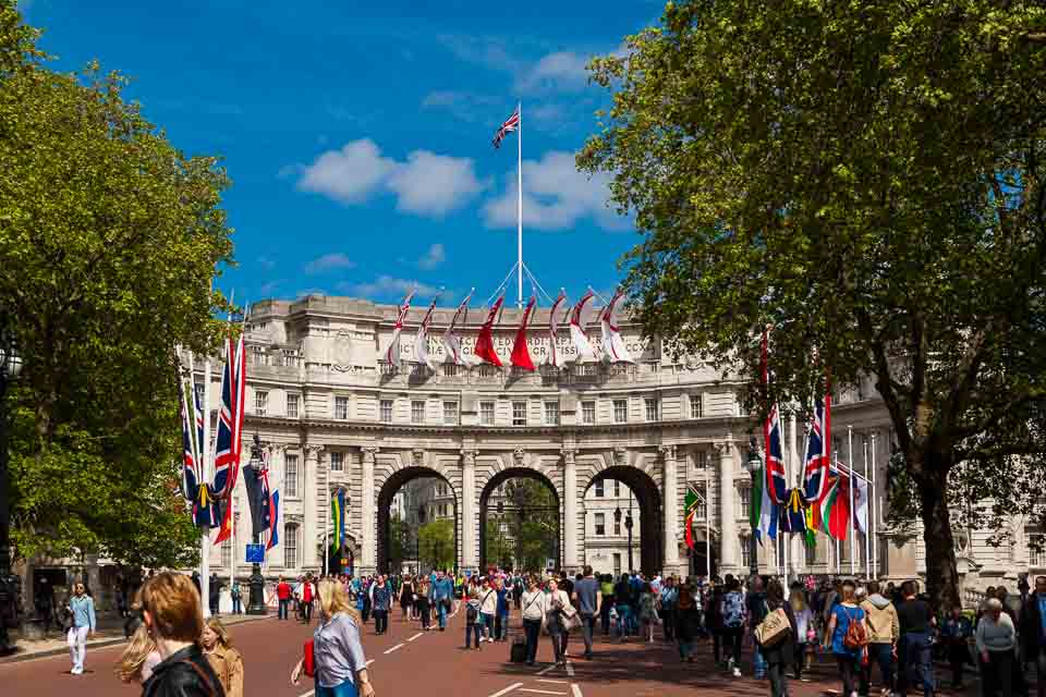 London Admiralty Arch on VE Day