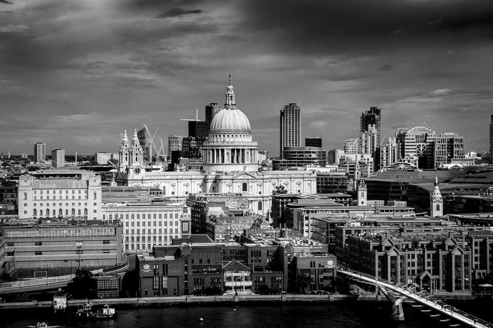 London's St. Paul's Cathedral Seen from Tate Modern