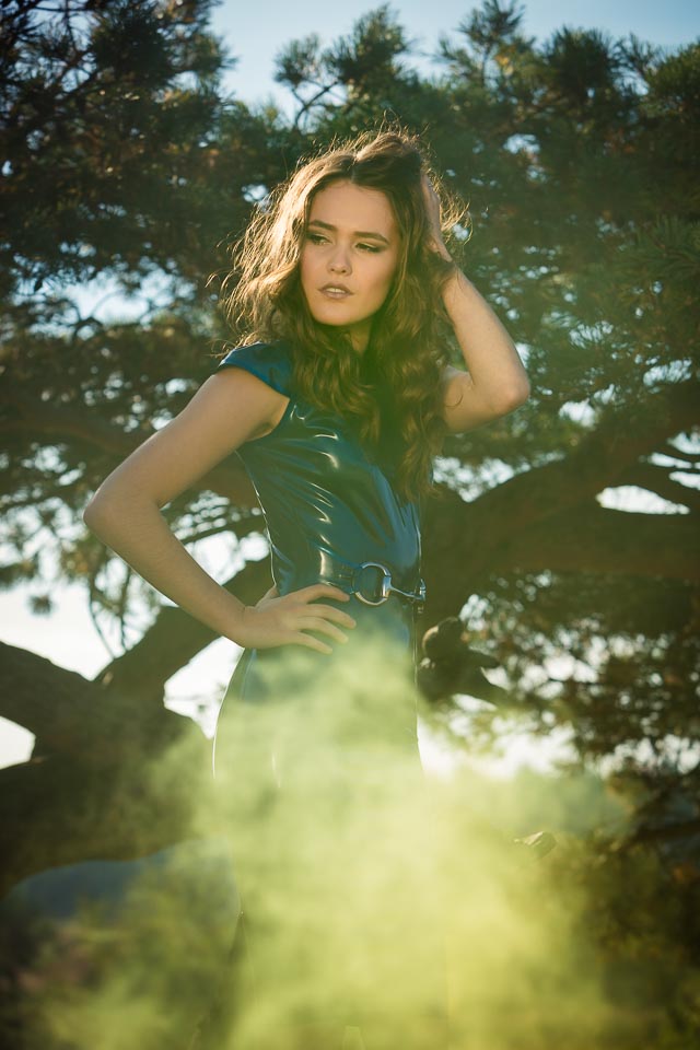 Shannety in a Latex Dress by HMS Latex at the Lommelse Sahara