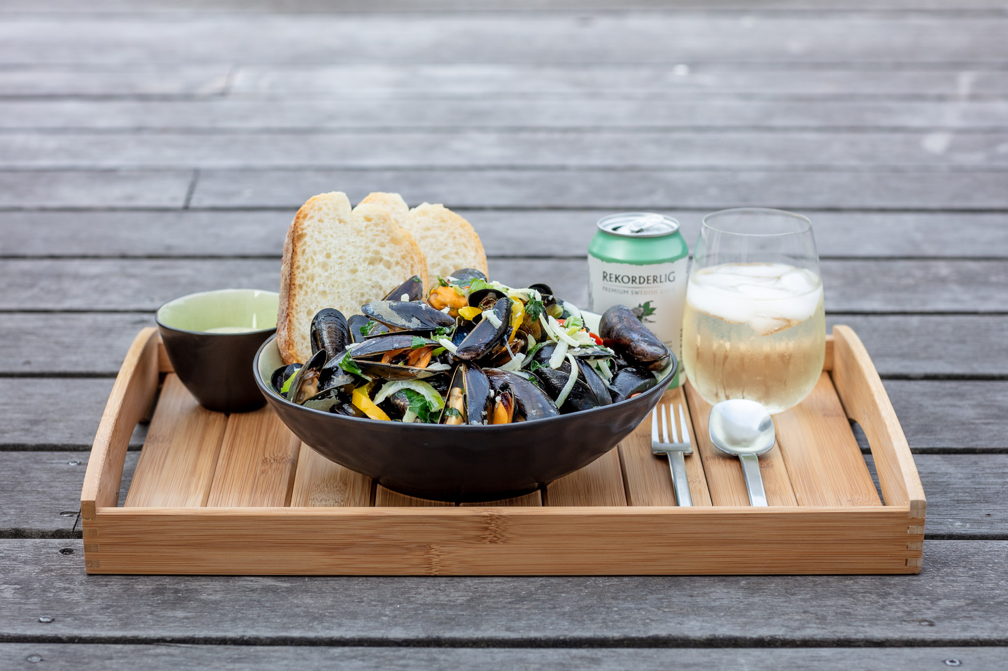 Homemade Bowl of Mussels