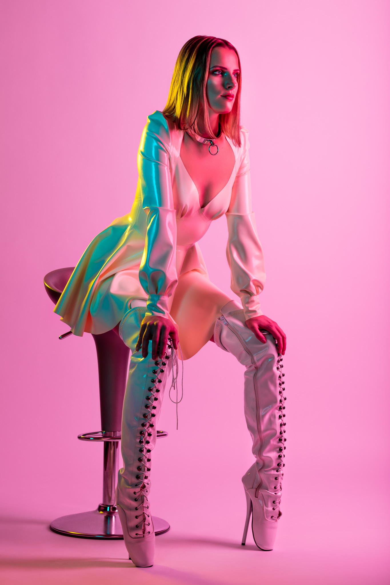 Lynn in White Latex