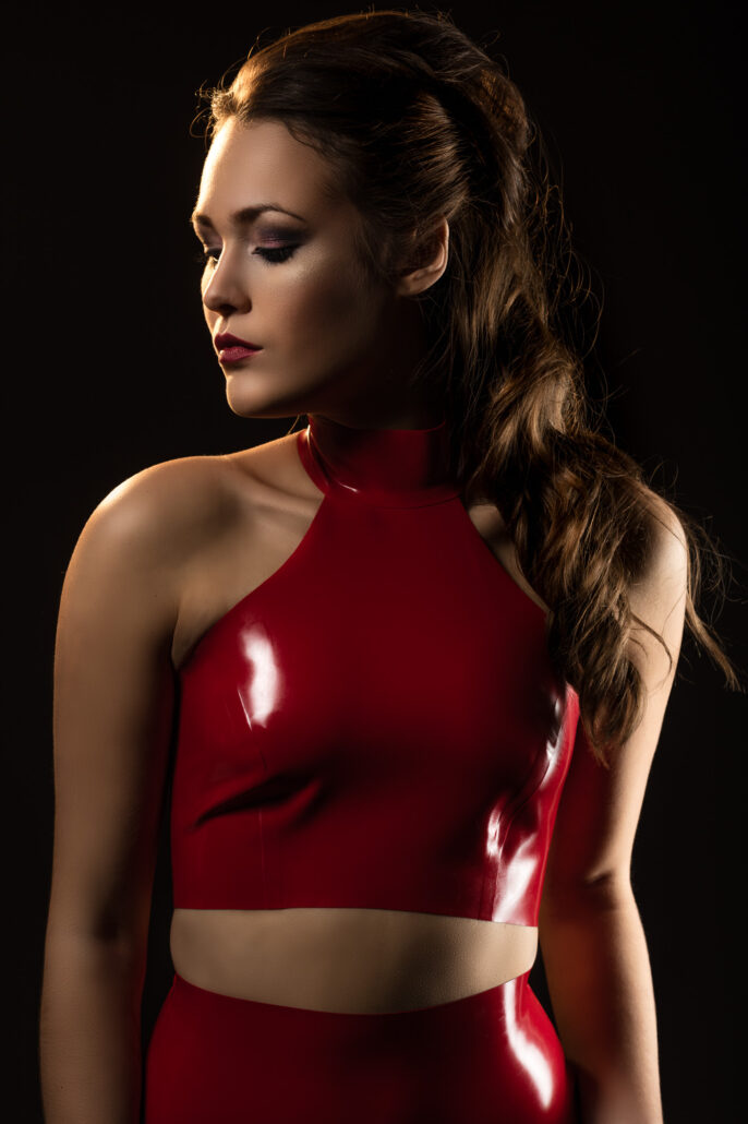 Model Shannety in Latex Lingerie by William Wilde