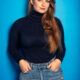 Model Romi in a casual winter outfit