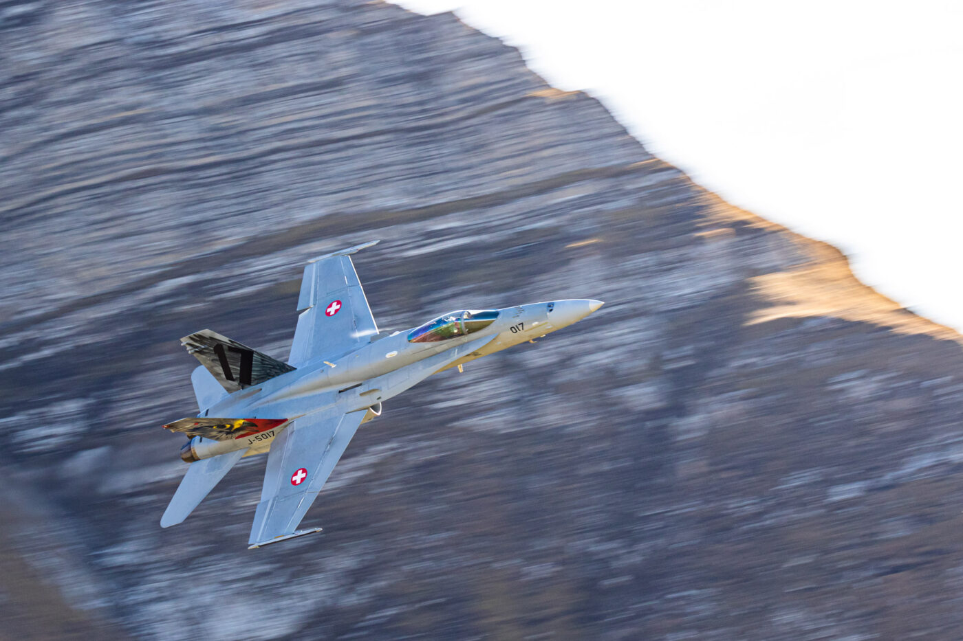 McDonnell Douglas F/A-18 Hornet of the Swiss Air Force at Axalp 2022 Airshow