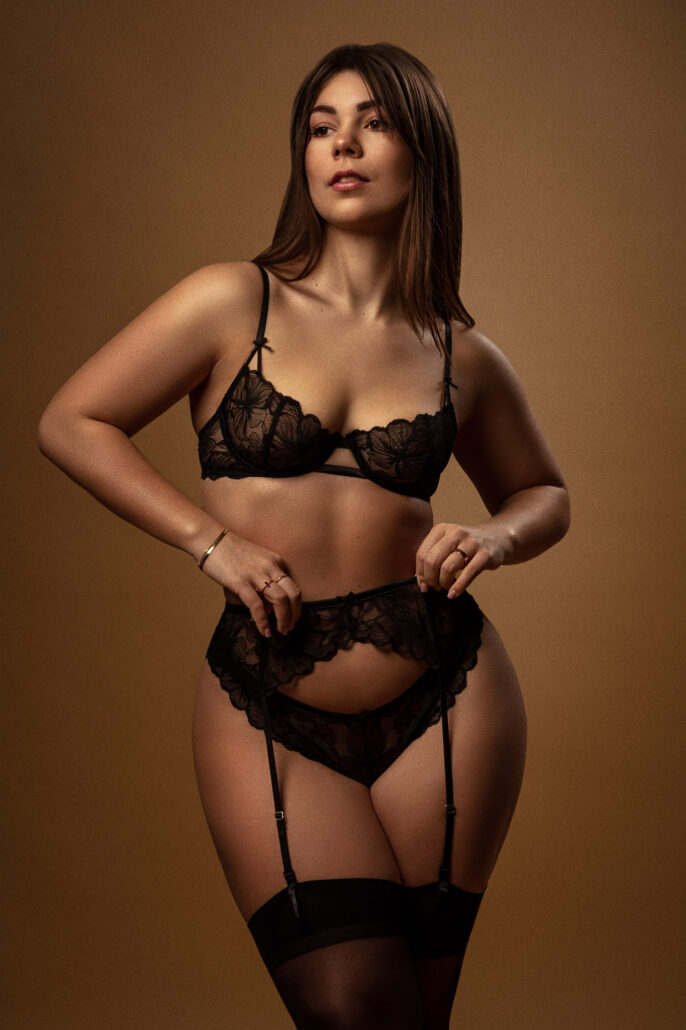Black Lingerie with Model Axelle