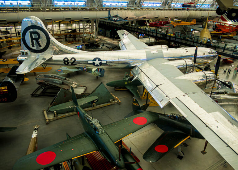 Boeing B-29 Superfortress Enola Gay at the Smithsonian National Air and Space Museum in Washington DC
